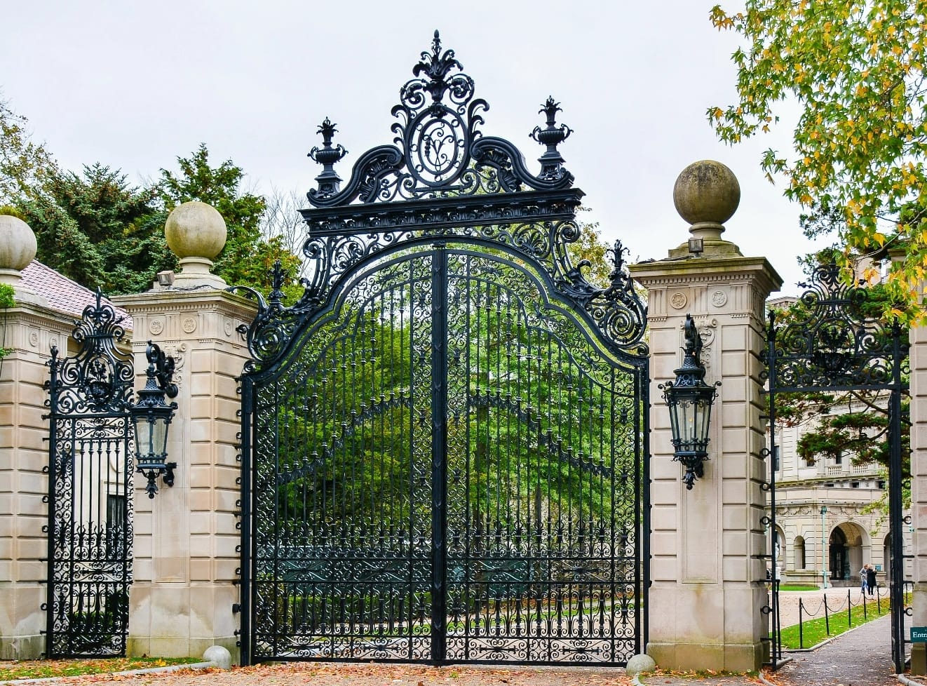 Gate to 'The Breakers' in Newport, Rhode Island